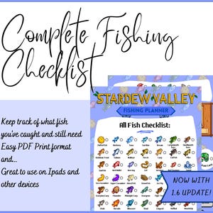Alle Fisch-Checkliste | Digitaler Download | PDF Druck