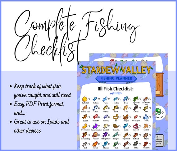 All Fish Checklist | Digital Download | PDF Print