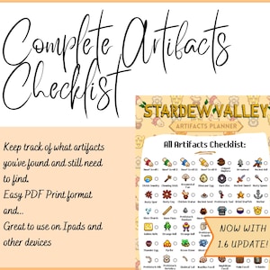 All Artifacts Checklist | Digital Download | PDF Print