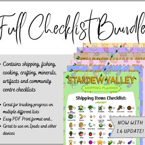 Full Checklist Bundle | Digital Download | PDF Print