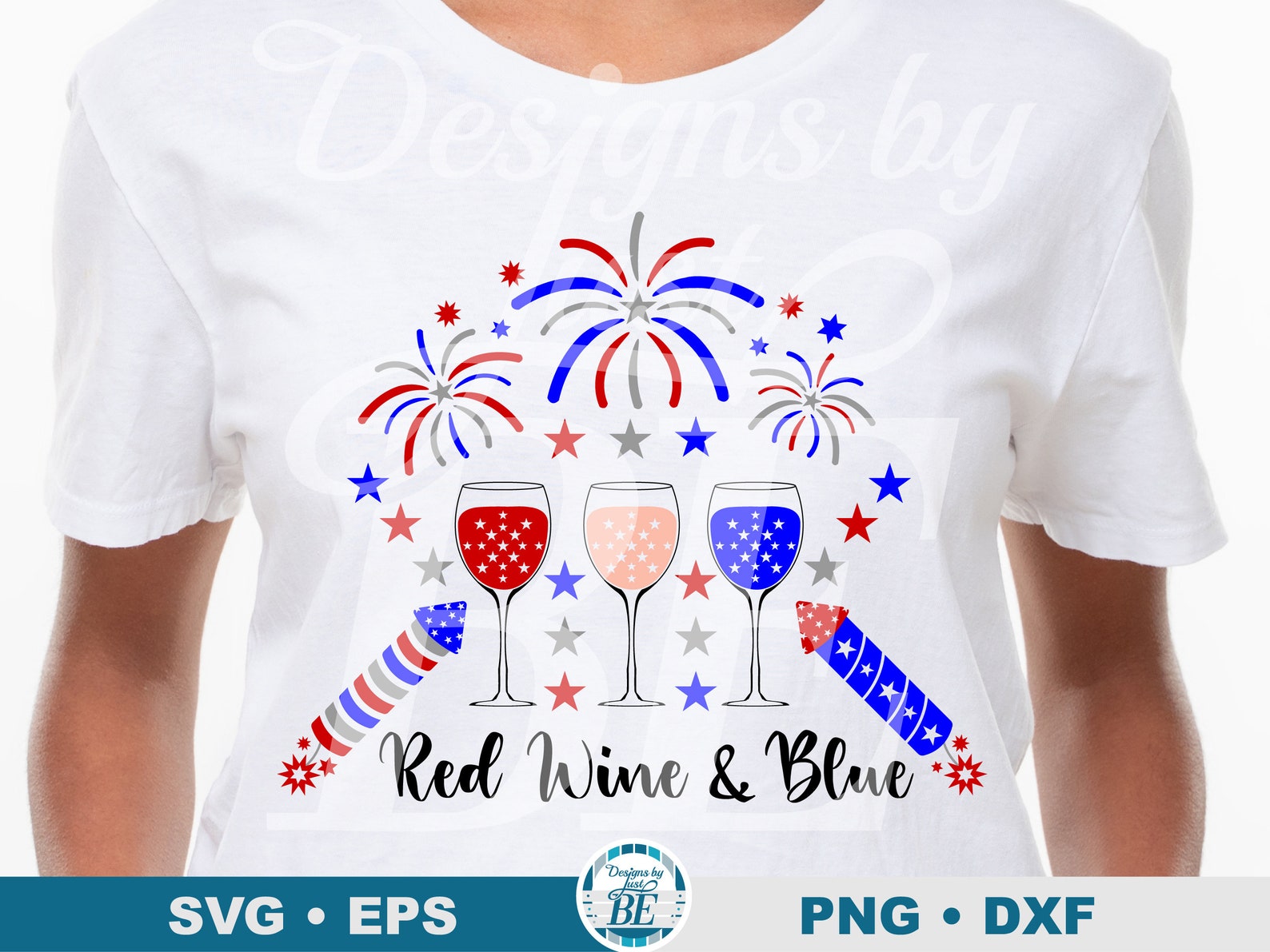 Red Wine & Blue SVG 4th of July SVG Red Wine and Blue SVG Etsy