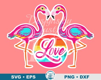 Flamencos enamorados SVG, diseño de camiseta del orgullo (descarga digital)