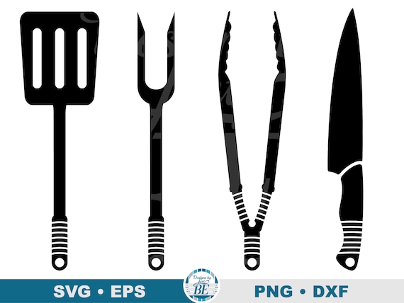 Grill Tools SVG BBQ Tools SVG Grilling Barbecue Vector Clipart, Instant  Download 