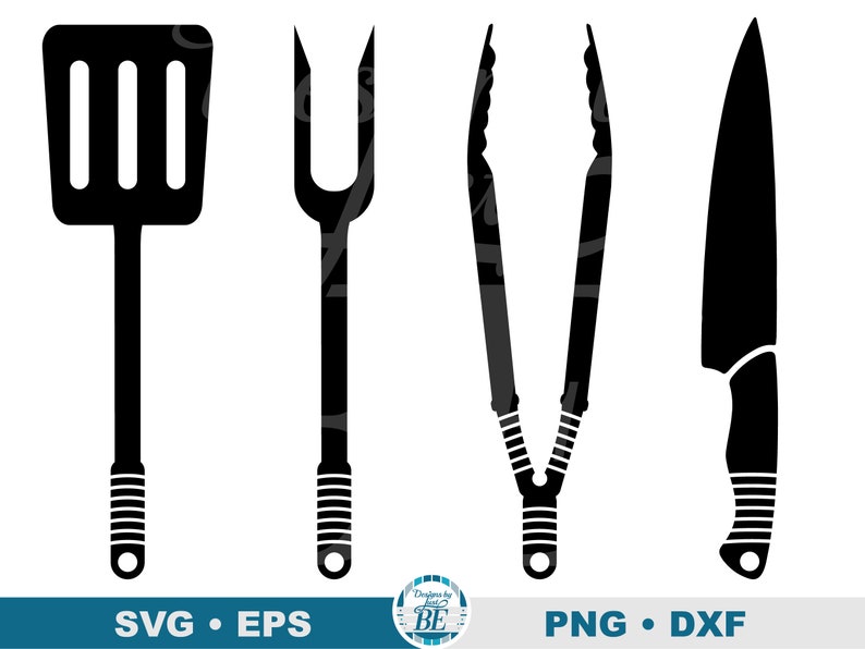 Grill Tools SVG BBQ Tools SVG Grilling Barbecue Vector Etsy