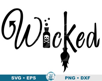 Bruja malvada de Halloween SVG • Clipart de botella de veneno (archivo de corte digital)