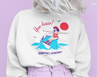 Coastal Cowgirl Surfing Co. Bluza z kapturem Yee Haw, Cowgirl Summer Aesthetic Apparrel