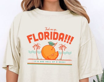 Florida!!! Comfort Colors Tee Shirt, Colorful Aesthetic Graphic Tee, Unisex Comfort Color T-Shirt