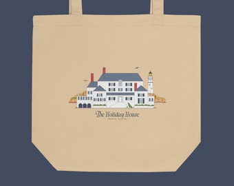 The Holiday House Tote Bag, Canvas Tote Bag