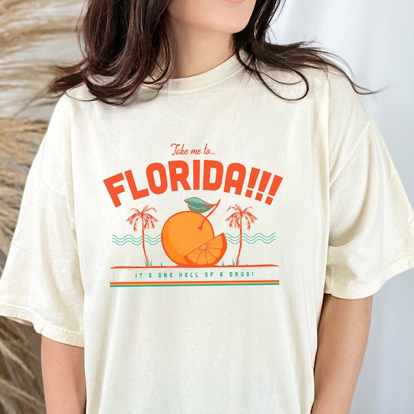 Florida!!! Comfort Colors Tee Shirt, Colorful Aesthetic Graphic Tee, Unisex Comfort Color T-Shirt