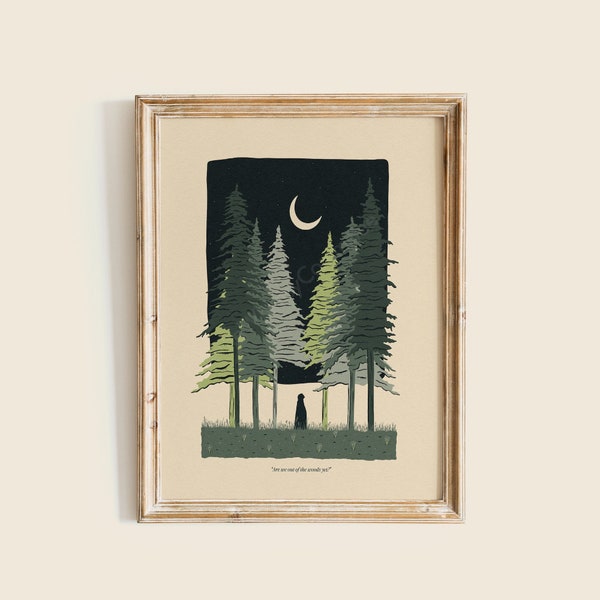 Poster illustrato di Out of The Woods, decorazioni per la casa, decorazioni per la camera