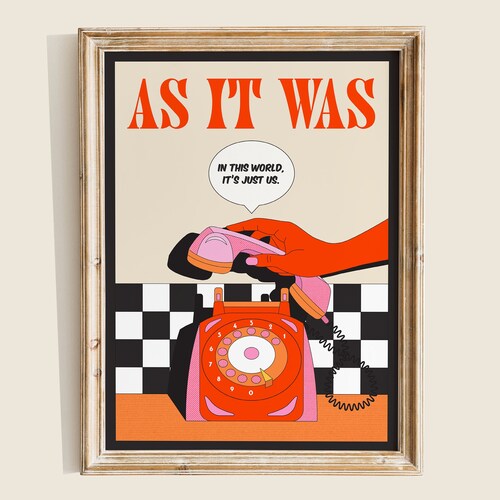 HS As It Was Print, Wall Art, As It Was Lyrics Poster, HS Gift, Art Print, Harry's House Print