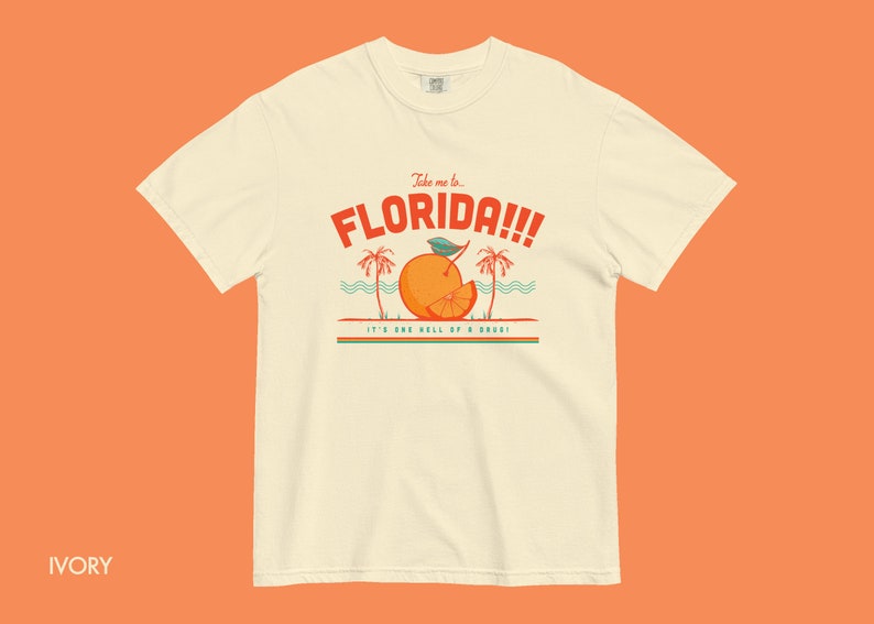 Florida Comfort Colors T-Shirt, buntes ästhetisches grafisches T-Shirt, Unisex Comfort Color T-Shirt Bild 2