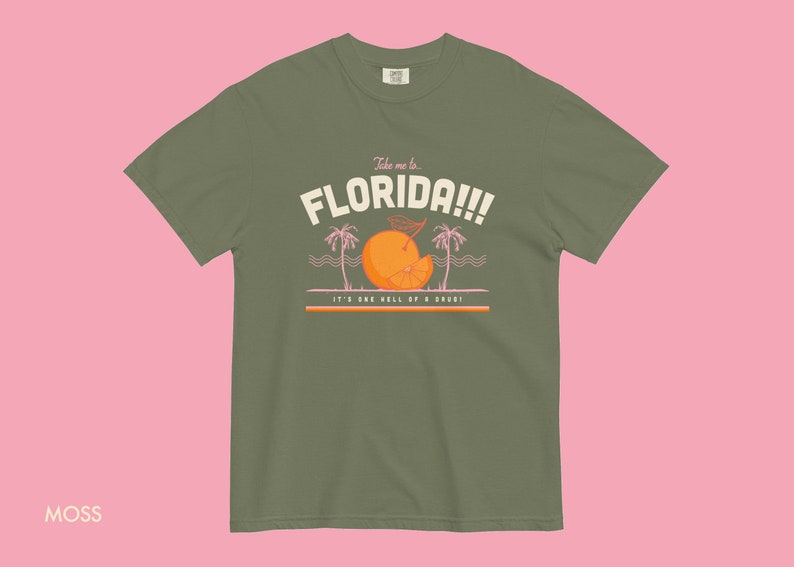 Florida Comfort Colors Tee Shirt, Colorful Aesthetic Graphic Tee, Unisex Comfort Color T-Shirt image 3