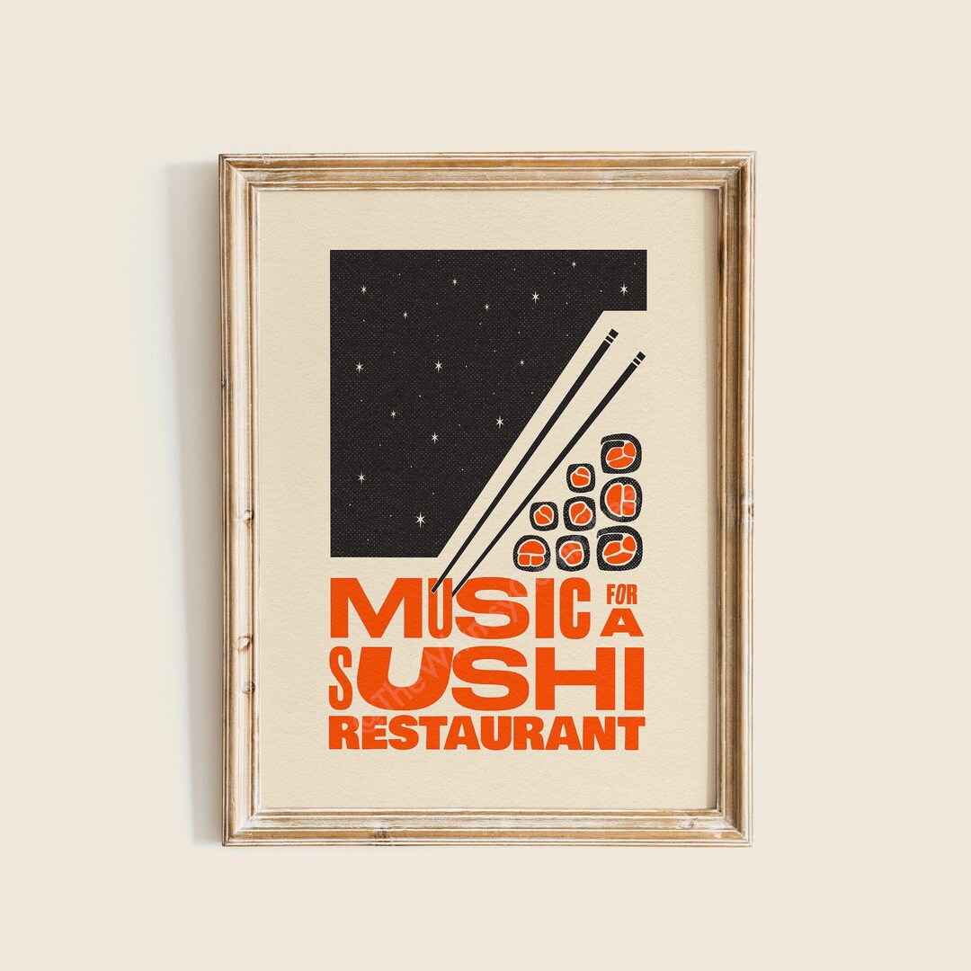Music for a Sushi Restaurant Print Wall Art Lyrics Poster Etsy
