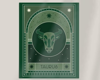 Taurus Star Poster Digital Download, Taurus Zodiac Poster, Instant Download Print, Zodiac Wall Art, Taurus Zodiac Wall Decor