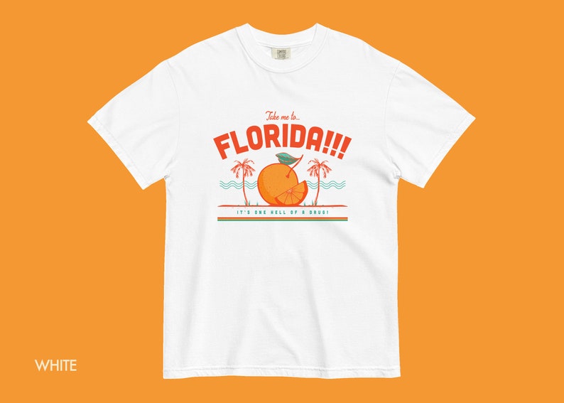 Florida Comfort Colors T-Shirt, buntes ästhetisches grafisches T-Shirt, Unisex Comfort Color T-Shirt Bild 5