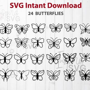 Butterfly SVG Bundle, Butterfly Files, Butterfly Single Layer Cut Files for Cricut, Butterfly Clip Art  (Digital Download)