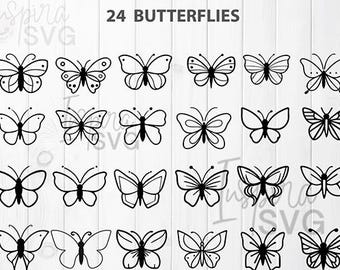 Butterfly SVG Bundle, Cricut Cut Files, Clipart (Digital Download)