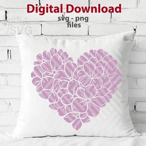 Hydrangea Heart SVG,  Hydrangea SVG, Floral Heart svg, Hortensia Clipart, Hortensia for Silhouette, Flower svg, Heart svg, Wildflower svg