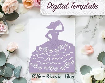 Charra Quinceanera Invitation Template: Mexican 15 Years, Laser Cut File (SVG)