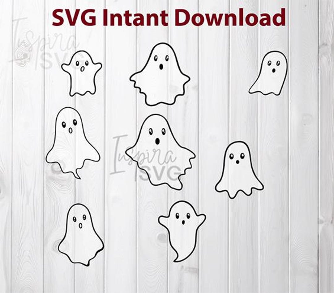 Ghost Using Computer Svg Cute Ghost SVG PNG | Halloween Ghosts Digital Cut File | Spooky Season ...