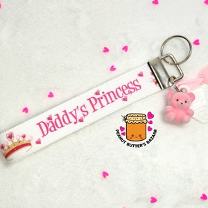 Daddy's Princess (pink) Ribbon Key Fob for Adult Baby/Littles/Middles ABDL