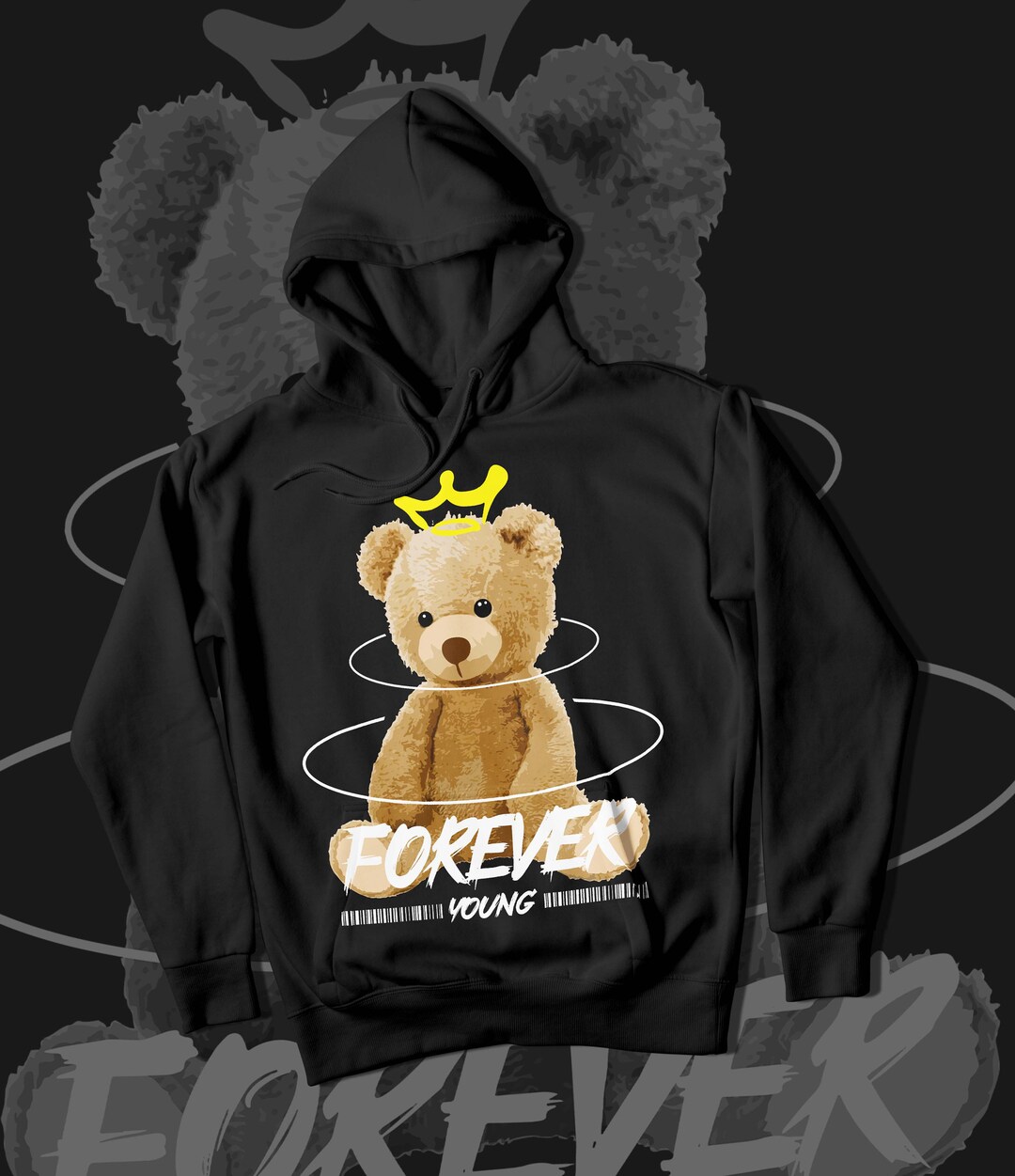 Forever Young Teddy Bear PNG Design Digital File - Etsy