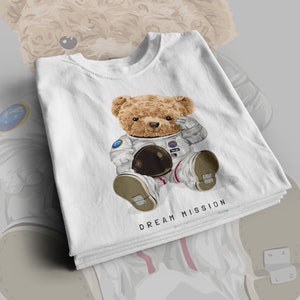 Droommissie Astronaut Teddybeer PNG Design Digitaal Bestand