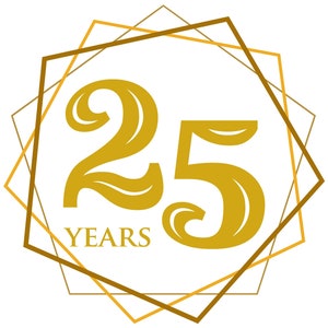 25周年記念SVG、銀婚式記念クリカット、25周年記念デザイン、25周年記念PNG、25周年記念JPG、25周年記念バナー