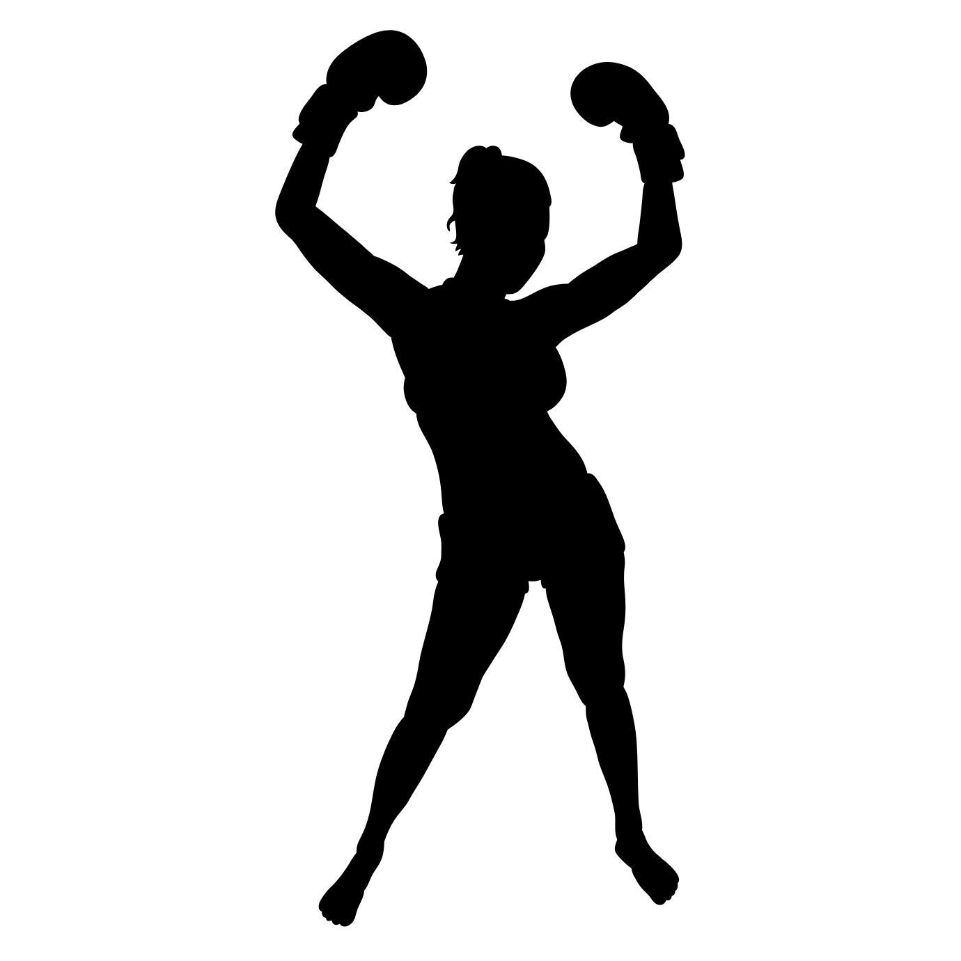 Female Boxer Silhouette Svg, Lady Boxer Svg, Girl Boxer Svg, Boxing