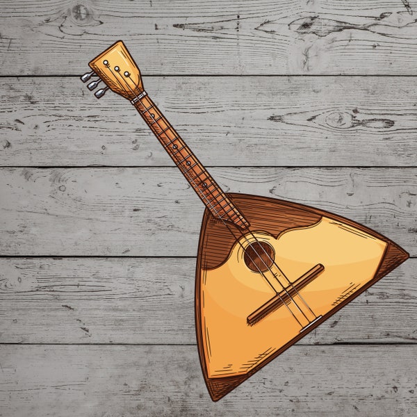 Balalaika Svg, Russian Folk Music, Balalaika Png, Balalaika Pdf, Balalaika Russian Instrument, Balalaika Cricut