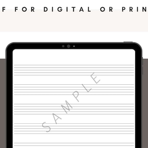 Blank Sheet Music - 8 Staves Printable Staff Paper PDF - Etsy