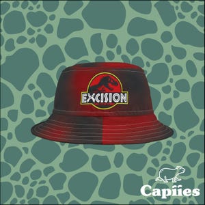 Excision | Red | Bucket Hat | Festival Hat | Excision Jurassic | Rave Outfit