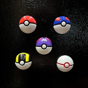 Pokeball Refrigerator Magnets (Set of 5)