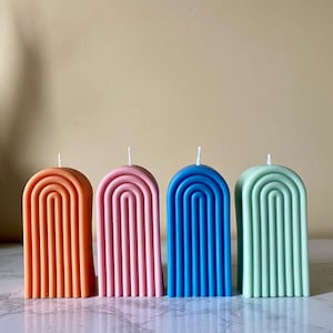 Tall Arch Candle / Geometric Arch Candle / Unique Candle / Aesthetic Candle / Rainbow Arch Candle/ /Candle Gift/  Birthday  Gift