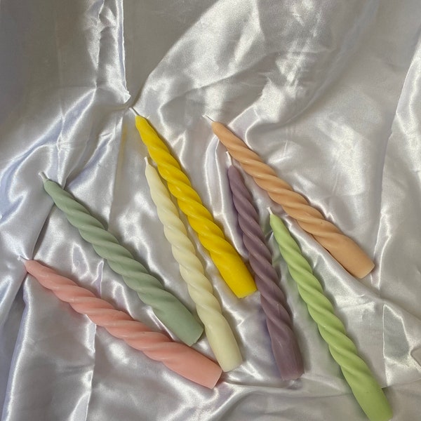 TWISTED TAPER CANDLES / Long Taper Candles / Unique Candles/ Candle Gift/ Mothers Day Gift