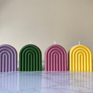 Small Arch Candle/ Geometric Candle/ Rainbow Candle/ Aesthetic Candle / Decorative Candle / Unique Candle /Candle Gift/  Birthday Gift