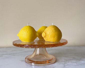 Lemon Shaped Candle | Aesthetic Kitchen Decor | Food Candle | Lemon Scent