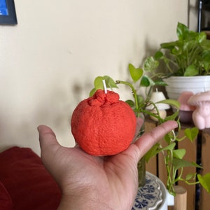 Orange Shape Candle / Fruit Candle / Citrus Scented Candle / Decorative Candle / Sumo Orange /Candle Gift/ Candle Gift