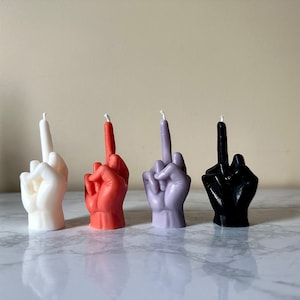 MINI middle finger candle / middle finger candle / F U candle / Gag Gift / Funny Candle / Candle Gift  (read size description/ Candle Gift