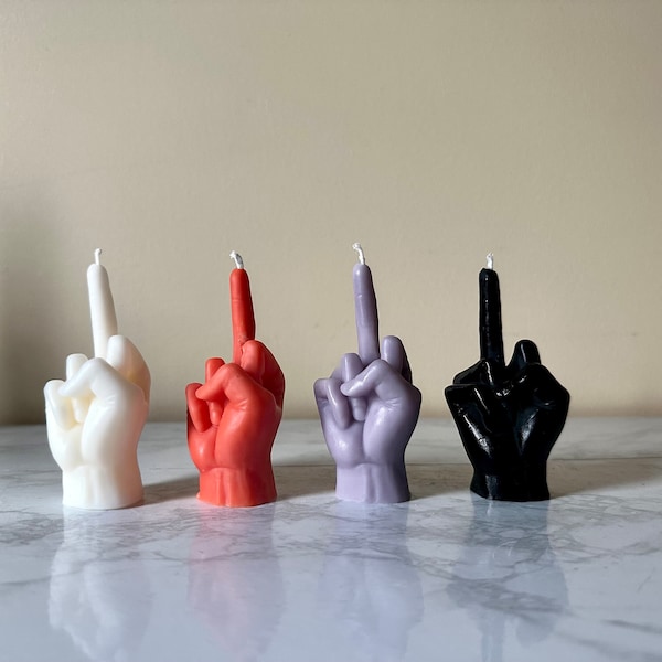 MINI middle finger candle / middle finger candle / F U candle / Gag Gift / Funny Candle / Candle Gift  (read size description/ Candle Gift