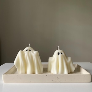 Set of Two Ghost Candles, Halloween Decor, Ghost Decoration, Cute Ghost , Spooky Candles, Halloween Candles, Candle Gift, Halloween
