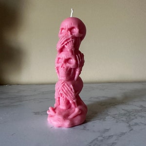 Skeleton Candle / Skeleton Pillar Candle/ Halloween Candle / Spooky Candle / Skull Candle /Candle Gift/  Birthday  Gift
