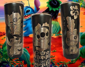 20 oz Stitch and Scrump stainless teel tumbler