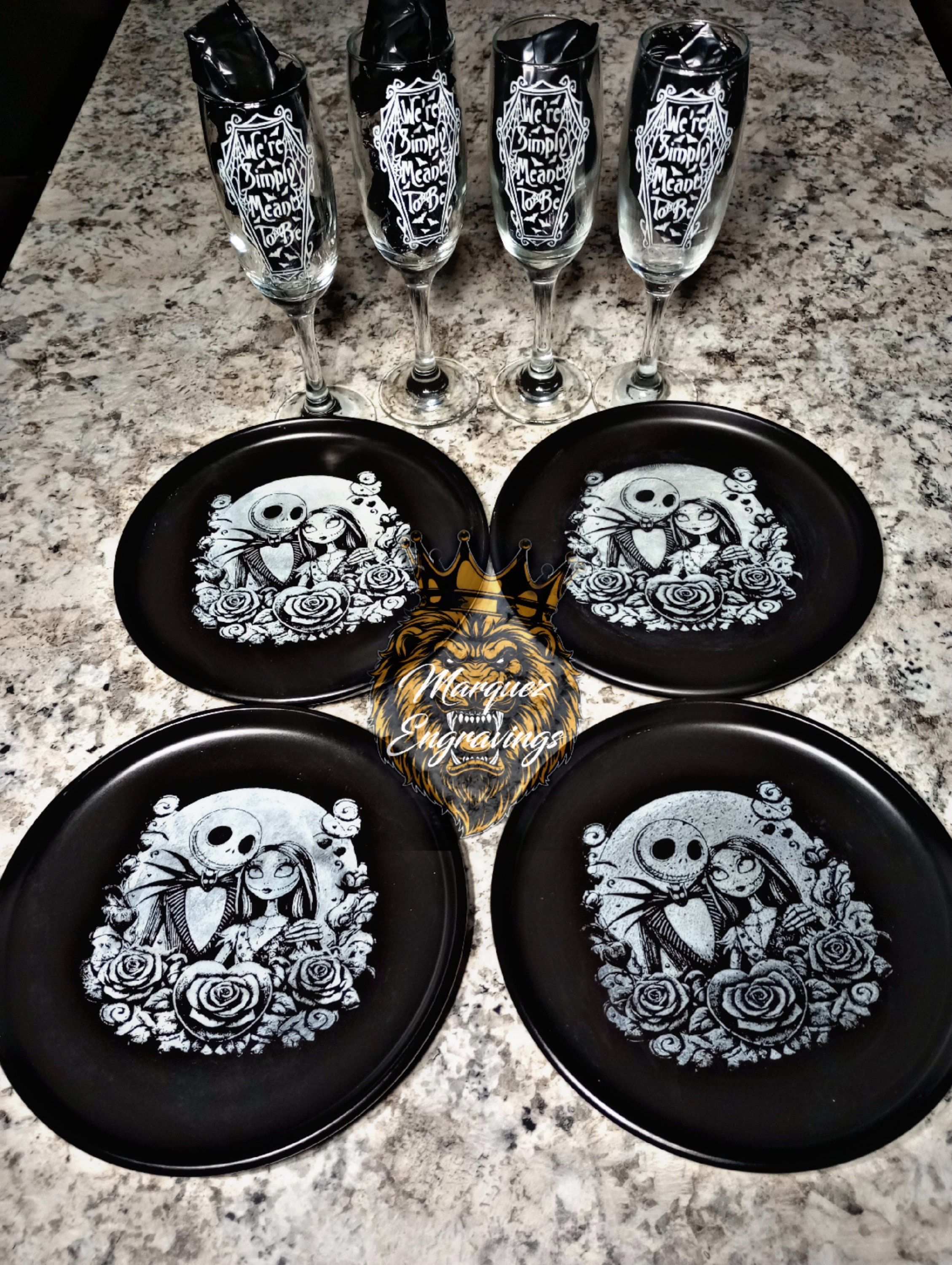 Melamine Nightmare Before Christmas Plates And Bowls Nightmare