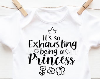Princess Baby Girl SVG | Exhausting Princess, Little Diva (Digital Download)