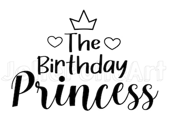 Birthday Princess Crown SVG | Birthday Girl Shirt (Digital Download)