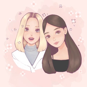Dibujo personalizado de la foto / Retrato personalizado / Descarga digital / Retrato familiar / Regalos personalizados