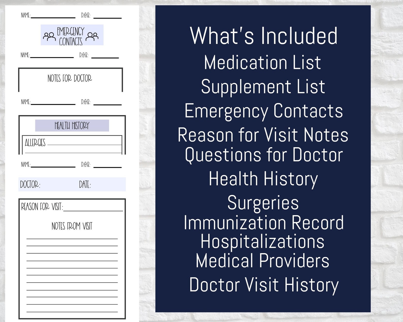 Personalized Medical Printable Digital Download - Etsy