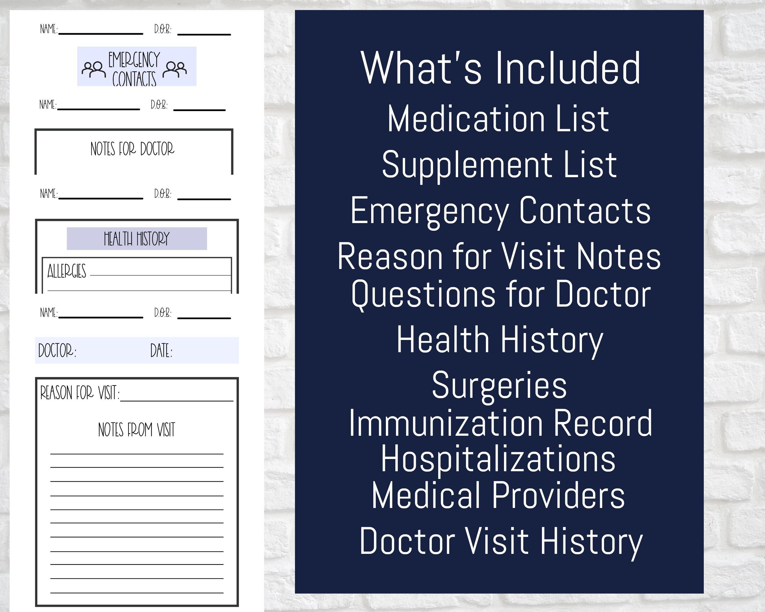 Personalized Medical Printable Digital Download - Etsy